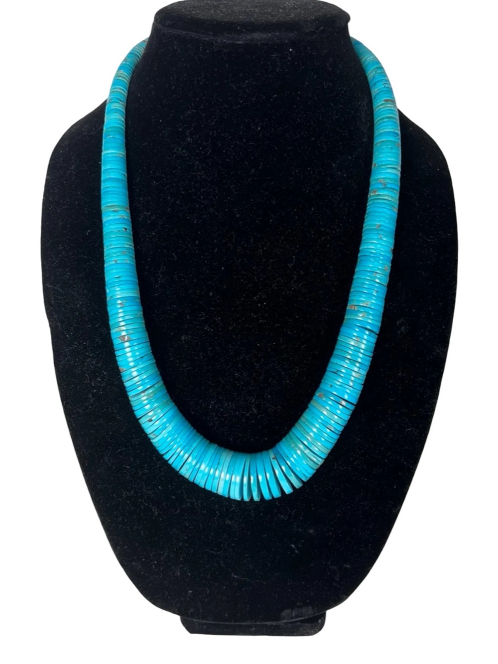 Southwestern Turquoise Graduated Disc Necklace